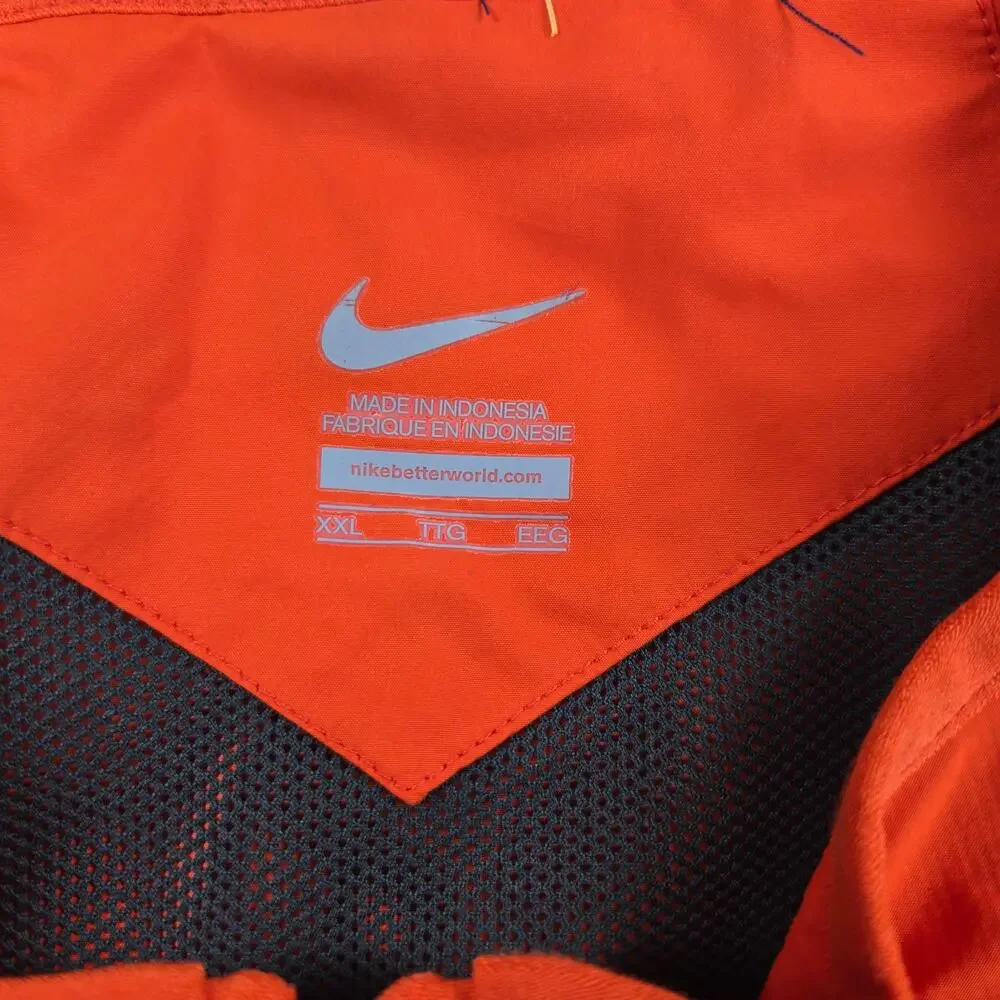 Nike Clemson‎ Tigers Orange Full Zip Long Sleeve Windbreaker Jacket Men Size XXL